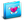 Folder Heart II Blue Icon 24x24 png